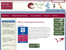 Tablet Screenshot of mercyinvestmentservices.org